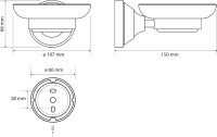 Мыльница Bemeta Kera 144708027