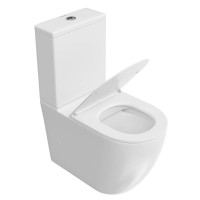 Унитаз-компакт напольный KERAMA MARAZZI Sfera SF.wc.01 безободковый, с крышкой-сиденьем микролифт