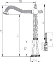 Смеситель для кухни Zorg Antic A 117K-BR