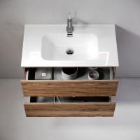 Мебель для ванной комнаты Sancos Urban 70 дуб чарльстон, черная раковина CN7007MB