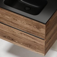 Мебель для ванной комнаты Sancos Urban 70 дуб чарльстон, черная раковина CN7007MB