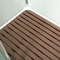 Душевая кабина DTO K408S 80х80, с электрикой, профиль хром, стекло прозрачное
