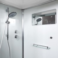 Душевая кабина DTO K408S 80х80, с электрикой, профиль хром, стекло прозрачное