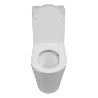 Унитаз-моноблок напольный AZARIO Eagle AZ-80673 безободковый, с микролифтом, глянцевый белый