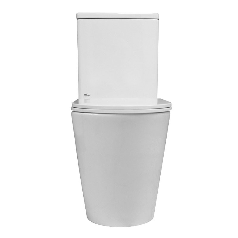 Унитаз-моноблок напольный AZARIO Eagle AZ-80673 безободковый, с микролифтом, глянцевый белый