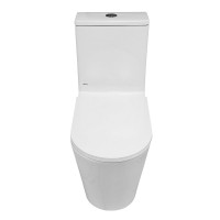 Унитаз-моноблок напольный AZARIO Eagle AZ-80673 безободковый, с микролифтом, глянцевый белый