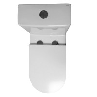 Унитаз-моноблок напольный AZARIO Eagle AZ-80673 безободковый, с микролифтом, глянцевый белый