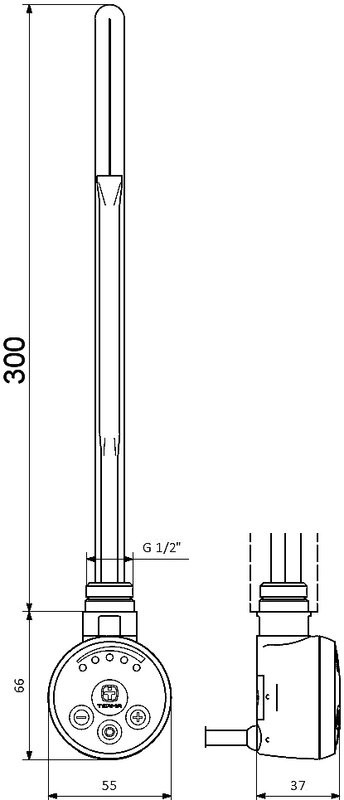 Полотенцесушитель электрический Ника Modern Modern ЛМ-2 120/50 120x55 см, хром, лесенка (уценка: без упаковки, царапины на корпусе)
