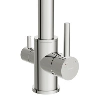 Смеситель для кухни Cersanit Zen 68249 с гибким изливом, черный, хром