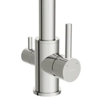 Смеситель для кухни Cersanit Zen 68249 с гибким изливом, черный, хром