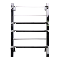 Полотенцесушитель электрический Comfysan Puro-K EC-6 60x55 см, скрытое подключение справа, слева, хром, лесенка, из стали, с полкой