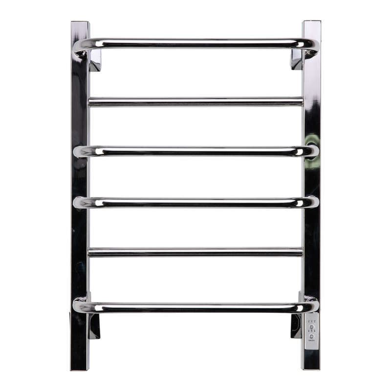 Полотенцесушитель электрический Comfysan Puro-K EC-6 60x55 см, скрытое подключение справа, слева, хром, лесенка, из стали, с полкой