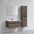 Мебель для ванной Vincea Chiara 100, темный дуб, с белой раковиной