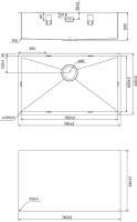 Мойка кухонная IDDIS Edifice EDI74B0i77 матовое золото