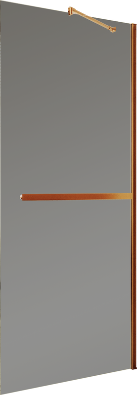 Душевая перегородка Maybahglass MGD-717-2ш 119 см, профиль бронза, стекло графит