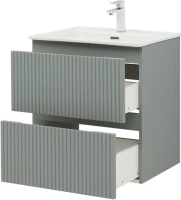 Тумба с раковиной Aquanet Джейн (Flat) 60 подвесная, мисти грин