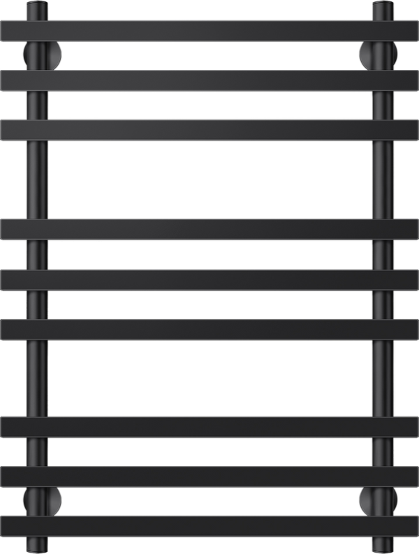 Полотенцесушитель водяной Secado Понтида Плюс 80x60 см, матовый черный, лесенка