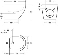 Биде подвесное BelBagno Sfera-r Sfera-R BB046BH