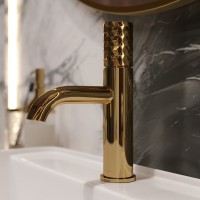 Смеситель для раковины Boheme Stick 121-GG gold diamond gold