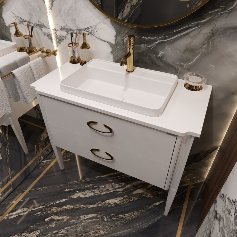 Смеситель для раковины Boheme Stick 121-GG gold diamond gold