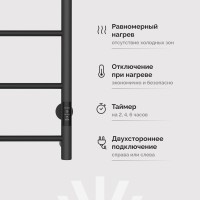 Полотенцесушитель электрический EWRIKA Сафо PN 60х40, графит