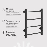 Полотенцесушитель электрический EWRIKA Сафо PN 60х40, графит