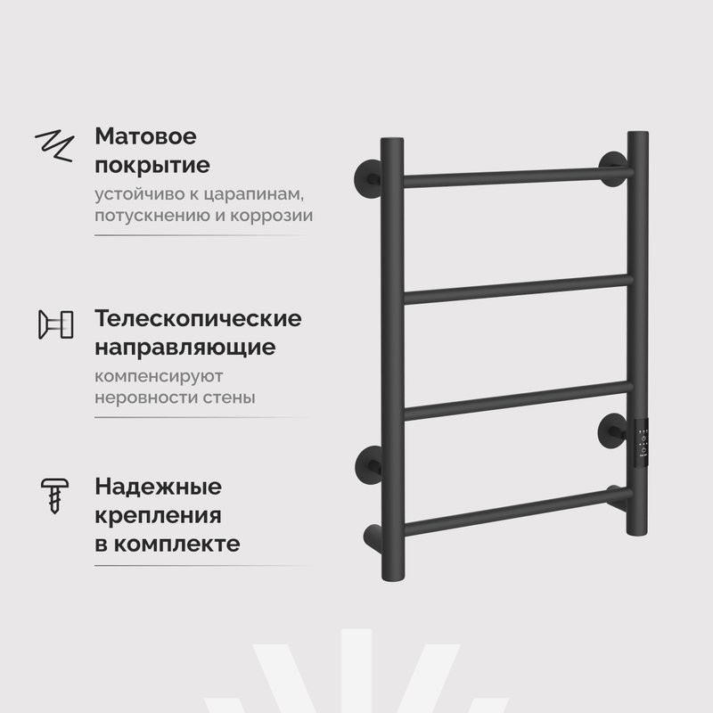 Полотенцесушитель электрический EWRIKA Сафо PN 60х40, графит
