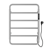 Полотенцесушитель электрический Wonzon & Woghand WW-AL201-BR брашированный никель Полотенцесушитель электрический Wonzon & Woghand WW-AL201-BR брашированный никель