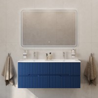 Мебель для ванной комнаты Cezares Duet 120 sapfiro, раковина Cezares CZR-8073-120-2 двойная