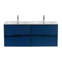 Мебель для ванной комнаты Cezares Duet 120 sapfiro, раковина Cezares CZR-8073-120-2 двойная