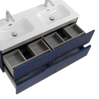 Мебель для ванной комнаты Cezares Duet 120 sapfiro, раковина Cezares CZR-8073-120-2 двойная