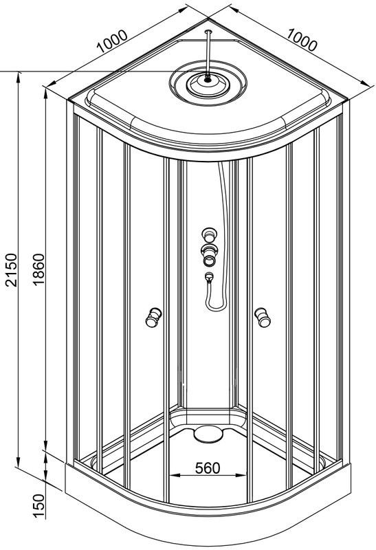 Душевая кабина DTO L 901EL