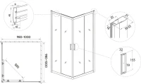 Душевой уголок Veconi Rovigo RV-13 100x100