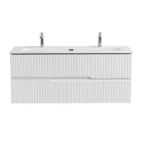 Тумба с раковиной Cezares Duet 120 bianco opaco, раковина Cezares CZR-8073-120-1-2