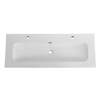 Тумба с раковиной Cezares Duet 120 bianco opaco, раковина Cezares CZR-8073-120-1-2