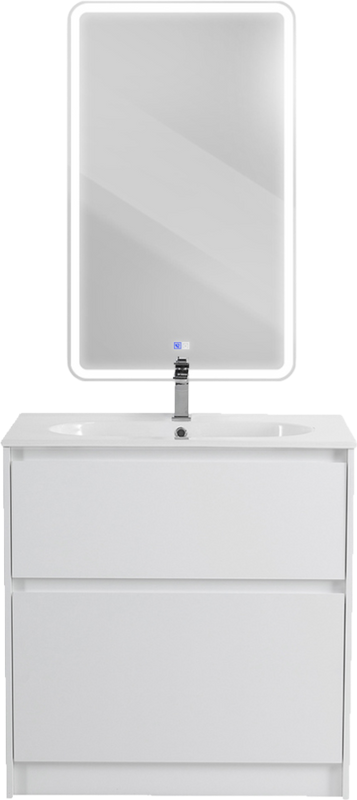 Мебель для ванной комнаты BelBagno Kraft 80 напольная, bianco opaco, раковина LOV-800-LVB