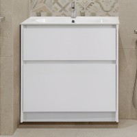 Мебель для ванной комнаты BelBagno Kraft 80 напольная, bianco opaco, раковина LOV-800-LVB