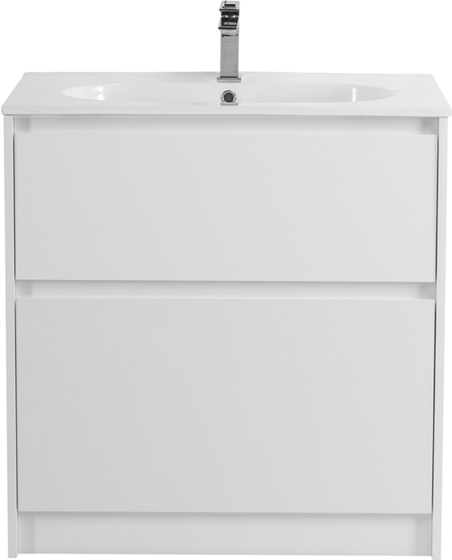 Мебель для ванной комнаты BelBagno Kraft 80 напольная, bianco opaco, раковина LOV-800-LVB