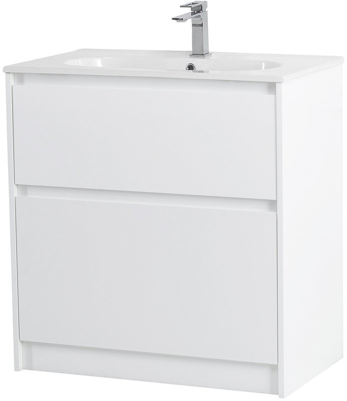 Мебель для ванной комнаты BelBagno Kraft 80 напольная, bianco opaco, раковина LOV-800-LVB