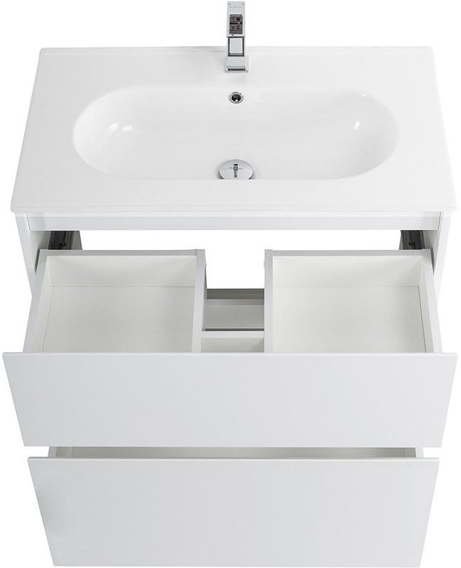 Мебель для ванной комнаты BelBagno Kraft 80 напольная, bianco opaco, раковина LOV-800-LVB