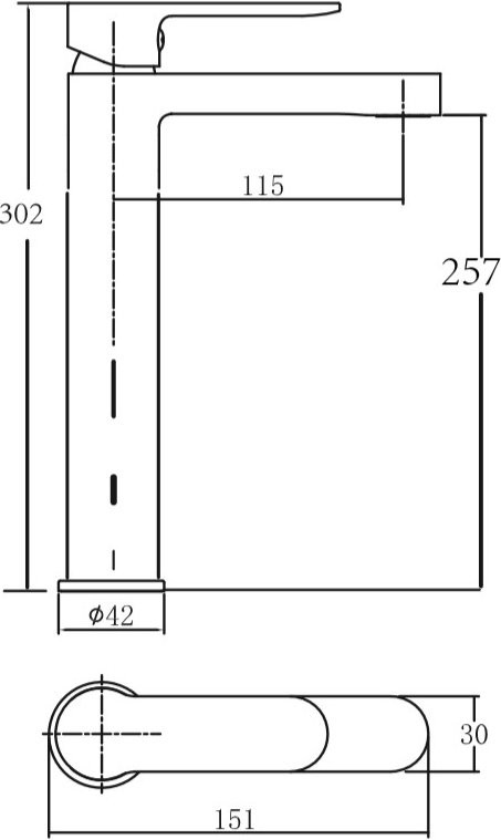 Смеситель для раковины Aquanet Practic AF300-11С