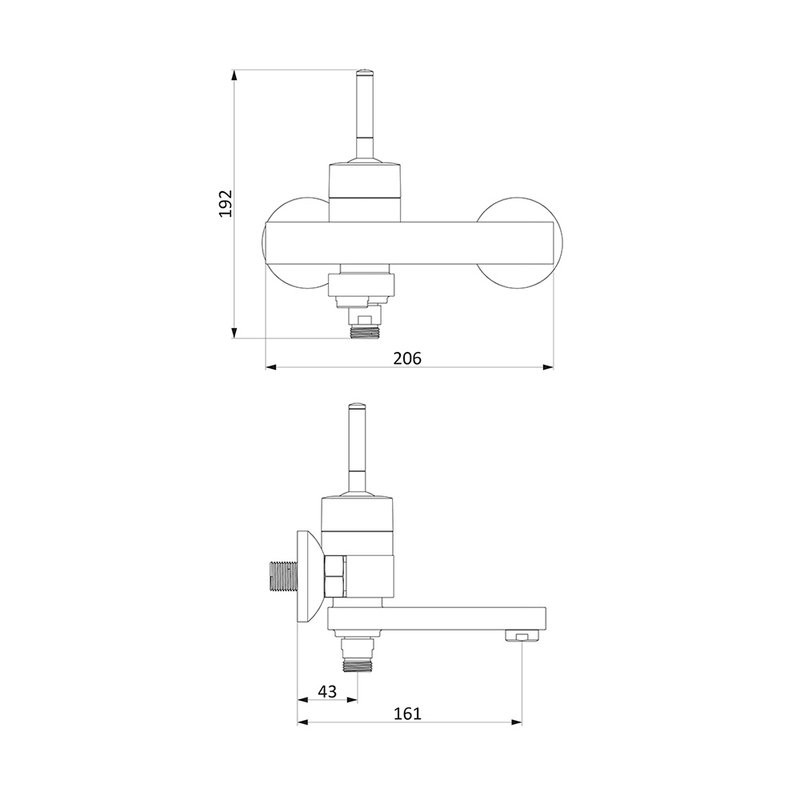 Смеситель для ванны с душем Damixa Arc 291000000