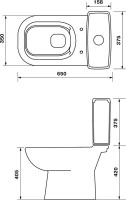 Унитаз-компакт напольный Wanfald Norden 42301110041 белый