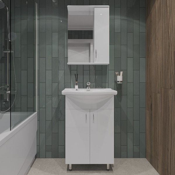 Мебель для ванной комнаты Orange Лайт 60 белый глянец