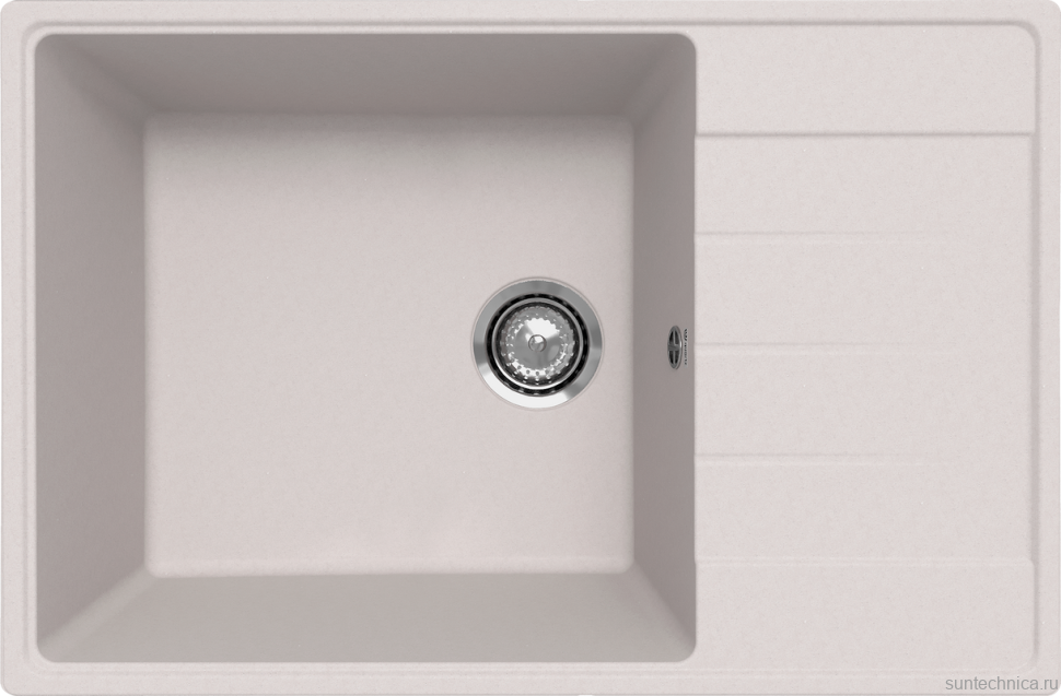 Мойка кухонная Ulgran Quartz Prima 760 жасмин + дозатор UQ 02 жасмин