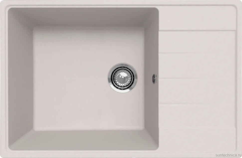 Мойка кухонная Ulgran Quartz Prima 760 жасмин + дозатор UQ 02 жасмин