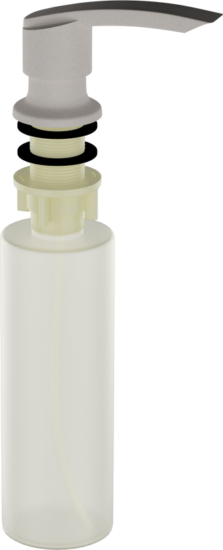 Мойка кухонная Ulgran Quartz Prima 760 жасмин + дозатор UQ 02 жасмин