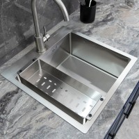 Мойка кухонная Melana ProfLine R5050H сатин, в комплекте с коландером