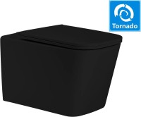 Унитаз подвесной SantiLine SL-5027MB безободковый, с микролифтом, система смыва Tornado