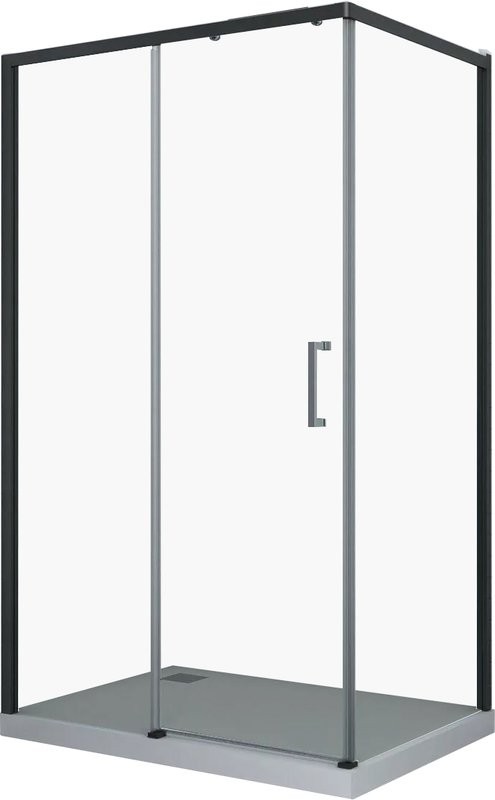 Душевой уголок Ceruttispa Vito 110B L 110х80, профиль черный